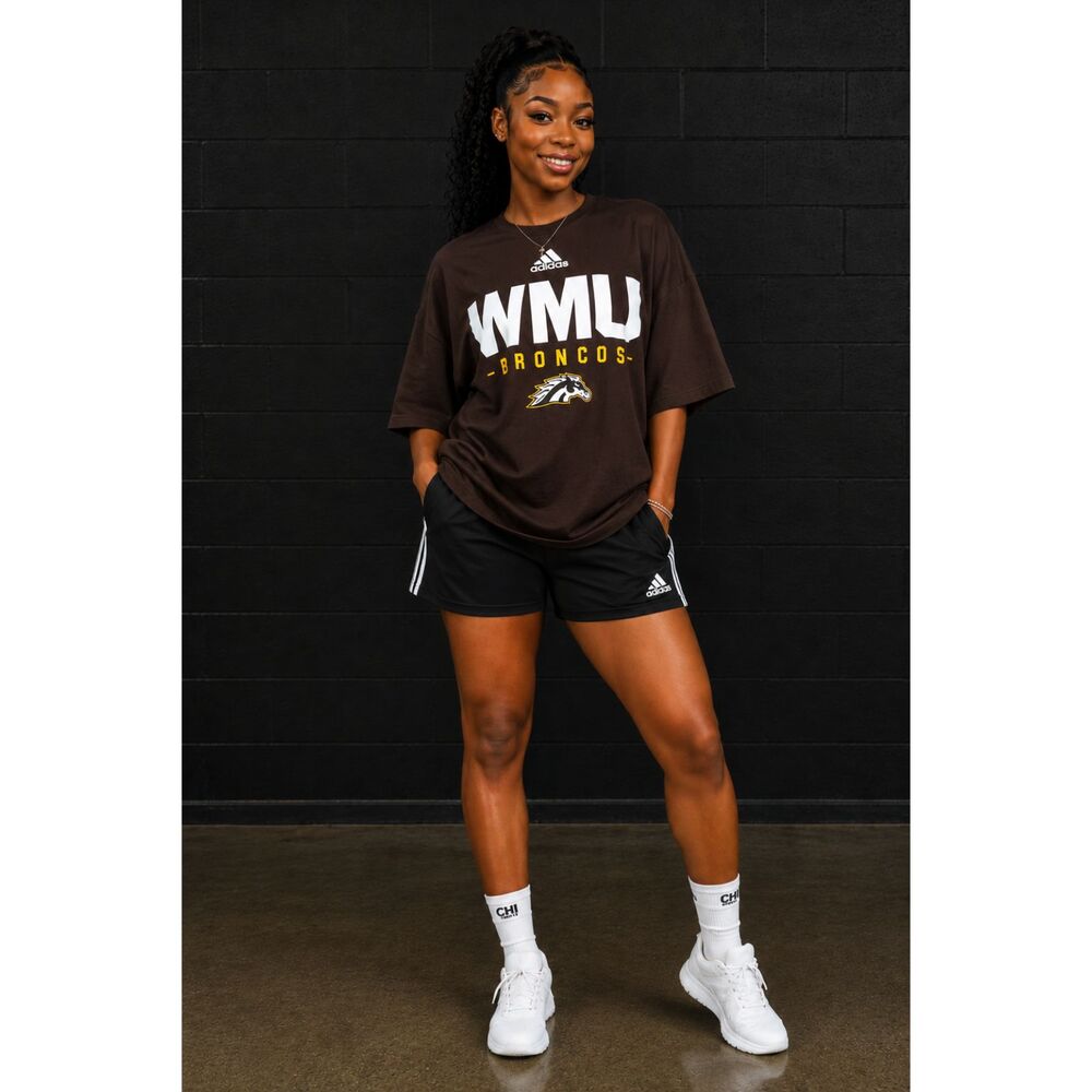 Women's Adidas Western Michigan University Broncos Performance T-Shirt - Brown